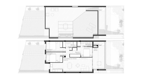 Penthouse floor plan, 3 bedrooms in RODA RESIDENCES No. 3 (2D)